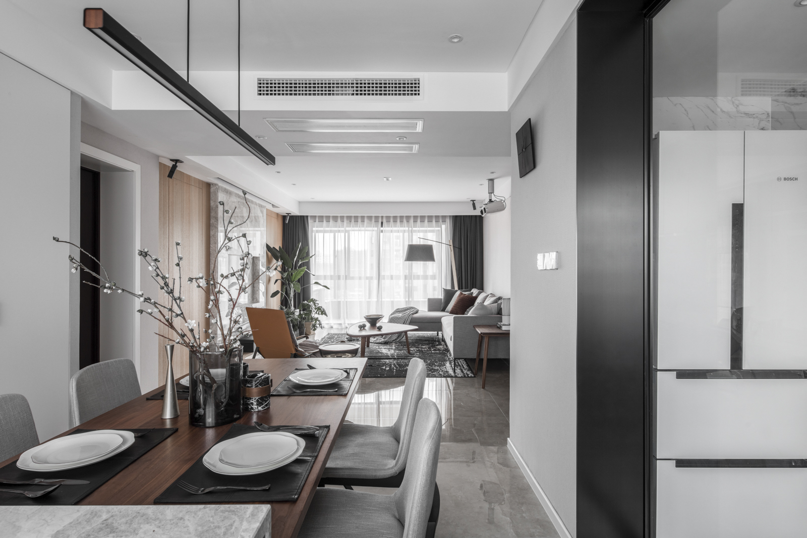 三居室现代简约装修效果图